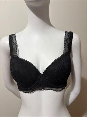 Eves Temptation Black Lace Push Up Bra